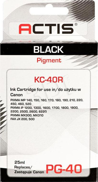 Fotoja e Ngjyrë Actis KC-40R, e zezë (Canon PG-40)