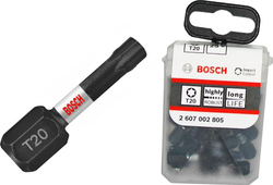 Fotoja e Set maja për kaçavidë Bosch Torx Impact, 1/4- T20- 25 mm, 25 copë