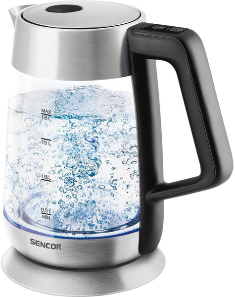 Fotoja e Ibrik elektrik Sencor SWK 1890SS, 2200W, 1.8L, i argjendtë/transparent
