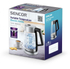 Fotoja e Ibrik elektrik Sencor SWK 1890SS, 2200W, 1.8L, i argjendtë/transparent, Picture 4