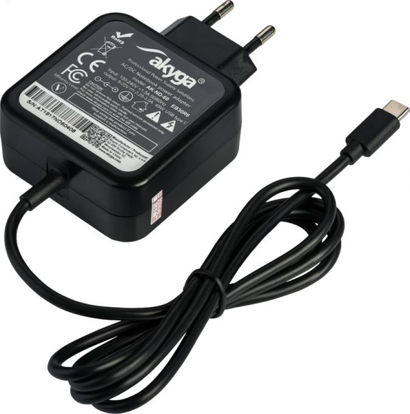 Fotoja e Përshtatës energjie për laptop Akyga 45W, USB-C, 3A, 20V (AK-ND-60)