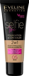 Fotoja e Fondantinë Eveline Selfie Time Foundation & Concealer 2in1, 05 Beige, 30ml