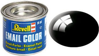 Fotoja e Ngjyrë Revell Gloss Paint, nr. 7, e zezë
