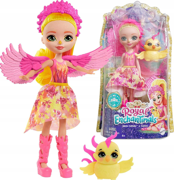 Fotoja e Kukulla Mattel Enchantimals Royals Falon Sunrise & Phoenix (GYJ04)