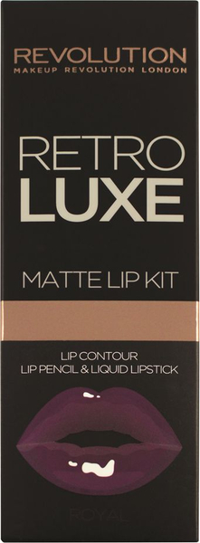 Fotoja e Set për buzë Revolution Retro Luxe Kit Matte Royal, 2 copë