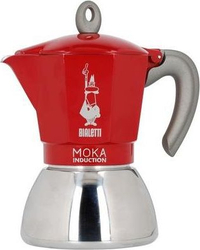 Fotoja e Makinë kafeje Bialetti Moka, 6 filxhanë, e kuqe/ e argjendë