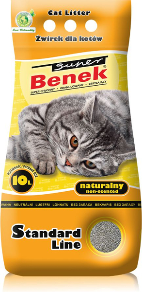 Fotoja e Substrat për mace Super Benek Standard Natyral, 10 l