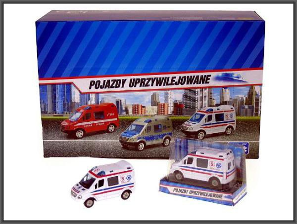 Fotoja e Lodër Hipo Mini Van Ambulance, 8 cm, e bardhë