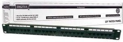Fotoja e Patch Panel Digitus 19", 1U, 24x RJ45, LSA, Cat.6, i zi