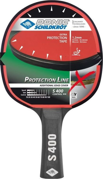 Fotoja e Raketë ping pongu Donic Protection Line S400, e zezë / e kuqe