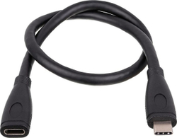 Fotoja e Kabllo USB Akyga 3.1, USB 3.2 Type-C(f) / USB 3.2 Type-C(m), 0.3 m, e zezë