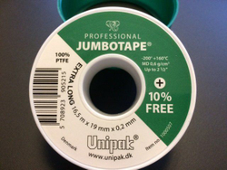 Fotoja e Kasetë jumbo Unipak Teflon për instalime uji, 19mm x 16.5m