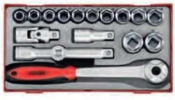 Fotoja e Priza gjashtëkëndore Teng Tools, 18 pjesë