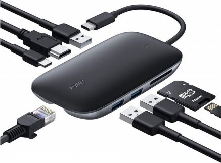 Fotoja e Stacion/Replikator Aukey USB-C (CB-C71)