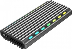 Fotoja e Kuti për disk Gembird EE2280-U3C-03 USB 3.1 M.2 NVMe drives, RGB, e hirtë