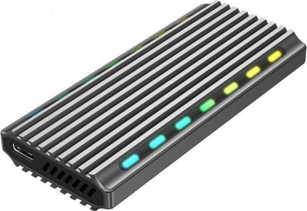 Fotoja e Kuti për disk Gembird EE2280-U3C-03 USB 3.1 M.2 NVMe drives, RGB, e hirtë