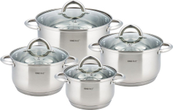Fotoja e Set tenxhere KingHoff, 2.1 - 6.6 l, 4 copë, të argjendta