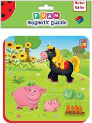 Fotoja e Puzzle magnetike Roter Kafer Horse and Pigs, 16 elemente