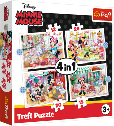 Fotoja e Puzzle Trefl 4 në 1 Minnie me miqtë (34355)