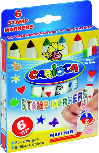 Fotoja e Set markera Carioca, 6 ngjyra