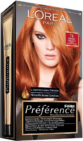 Fotoja e Ngjyrë për flokë L'Oreal Paris Feria Preference Mango 74