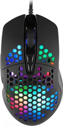 Fotoja e Maus C-Tech Scarab, 7200 DPI, RGB, USB, 7 butona, 7200 DPI, optik, i zi