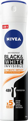 Fotoja e Deodorant sprej për femra Nivea Black & White Invisible Ultimate Impact 5in1, 150 ml