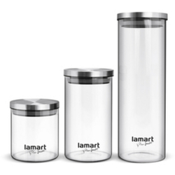 Fotoja e Set kavanoza për ushqim Lamart LT6025, 3 copë, 650/950/1700ml, transparente