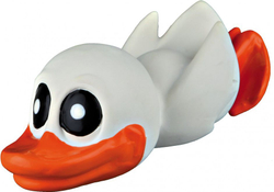 Fotoja e Lodër për qen Trixie Duck, 12cm, lateks, e bardhë