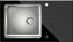 Fotoja e Lavaman Steiner Hugh 111, çelik inox, kapak i zi