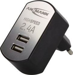 Fotoja e Karikues Ansmann HighSpeed 2x USB-A, i zi