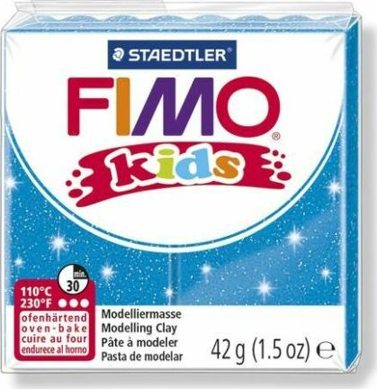 Fotoja e Masë plastike termofikse Fimo Kids, 42g, blu me shkëlqim