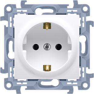 Fotoja e Prizë elektrike Kontakt-Simon 16A, e bardhë