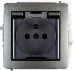 Fotoja e Prizë Karlik DECO flush-mounted, metalike/zezë