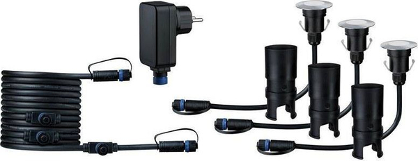 Fotoja e Ndriçues të jashtëm Paulmann Plug and Shine, IP65 3000K 3x2.5W 24V 55mm