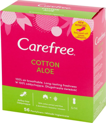 Fotoja e Peceta higjienike Carefree Cotton Aloe, 56 copë