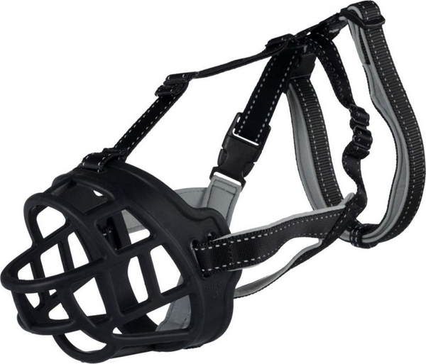 Fotoja e Maskë për qen Trixie Flex, M, 24 cm, e zezë