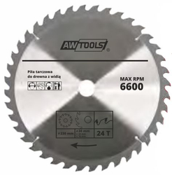 Fotoja e Disk sharre rrethore për dru AWTools, 115 x 22 mm, 30z (AW48451)