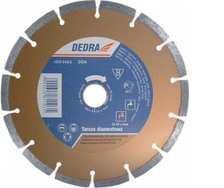 Fotoja e Teh për diamant të segmentuar Dedra, 180 mm x 22.2 mm