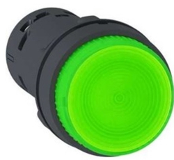 Fotoja e Buton kontrolli Schneider Electric, 22 mm, 230 V, i gjelbër
