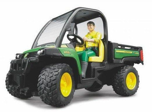 Fotoja e Lodër automjet Bruder John Deere Gator XUV 855D me shoferë, i zi (02490)