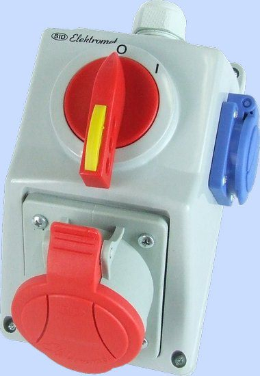 Fotoja e Pajisje për instalim me ndërprerës Elektromet, 32 A 5P, 1x16A, IP54