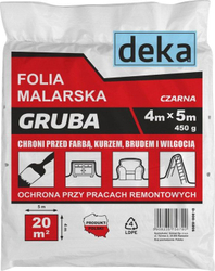 Fotoja e Folie për ngjyrosje Deka Gruba, e hollë, 4*5m, 450g, e zezë