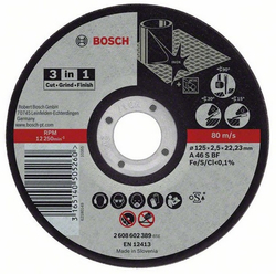Fotoja e Disk prerës Bosch 3 në 1, 115x22x2.5 mm