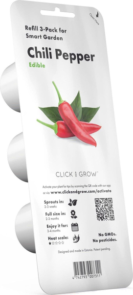 Fotoja e Kapsula me fara spec djegës Click&Grow Smart Soil, 3 pako