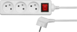 Fotoja e Kabllo vazhduese AWTools (AW24641), 4 priza, 3 m, e bardhë