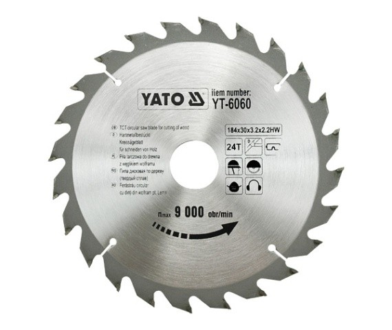 Fotoja e Disk prerës Yato, 184x30mm 24z YT-6060