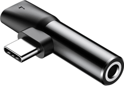 Fotoja e Përshtatës USB-C USB Baseus L41 - Jack 3,5 mm + USB-C, i zi