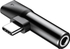 Fotoja e Përshtatës USB-C USB Baseus L41 - Jack 3,5 mm + USB-C, i zi, Picture 1