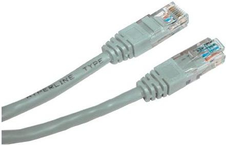 Fotoja e Kabllo rrjeti Logo Patchcord, UTP, Cat.5e, RJ45 M, 1m, e hirtë